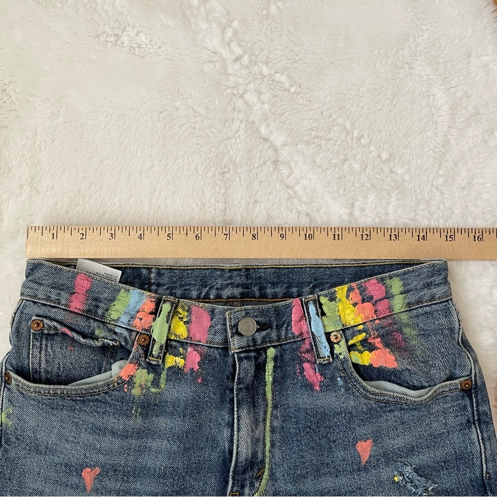 LEVI’S 511 straight leg distressed jeans denim - Picture 12 of 15